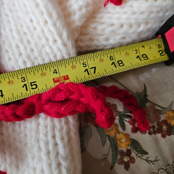 NWT Hot Topic Red Ribbon and Cream Cardigan Sweater - Picture 7 of 7